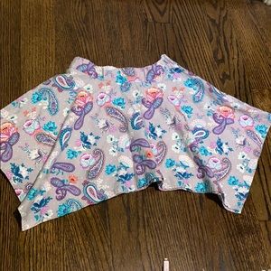 Homemade flowy floral skirt with side zipper